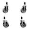 Service Caster 5'' Semi Steel Wheel Swivel 1-3/8'' Expanding Stem Caster Set 2 Brakes, 4PK SCC-EX20S514-SSS-2-TLB-2-138 - alternate 1